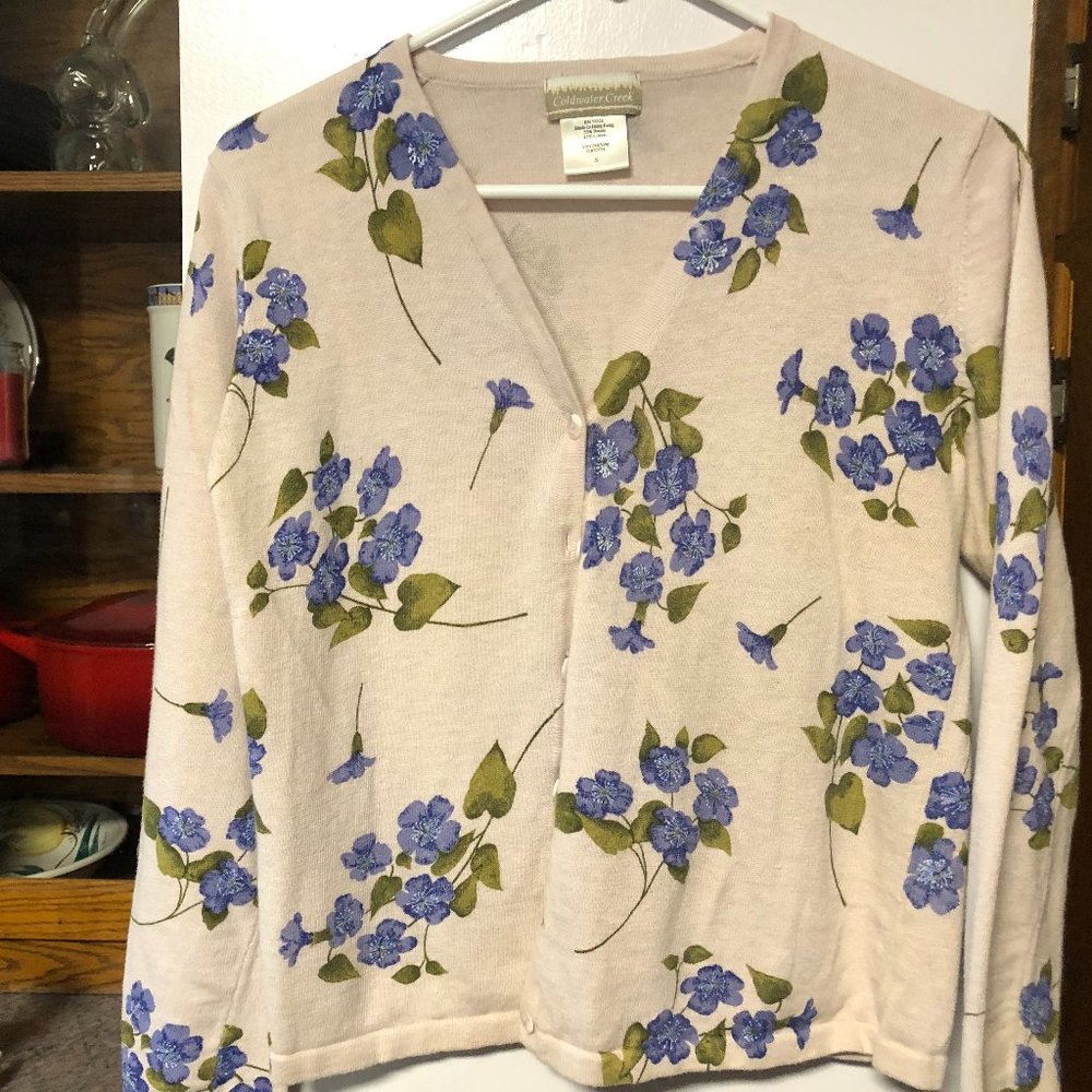 Lovely Cream, Blue and Green Sweater